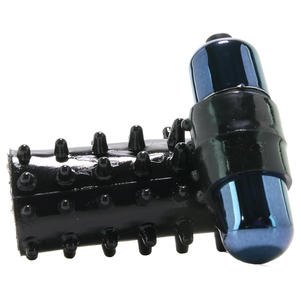 Vibrating Super Sleeve in Black- cock ring