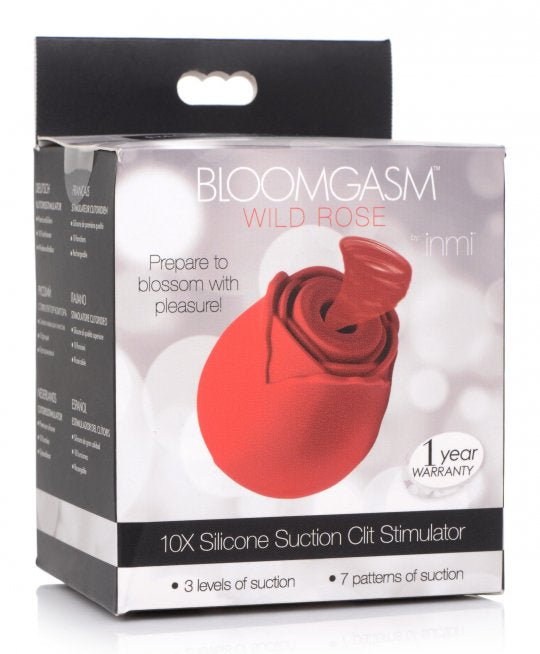 Bloomgasm Wild Rose 10X Suction Clit Stimulator - Pink