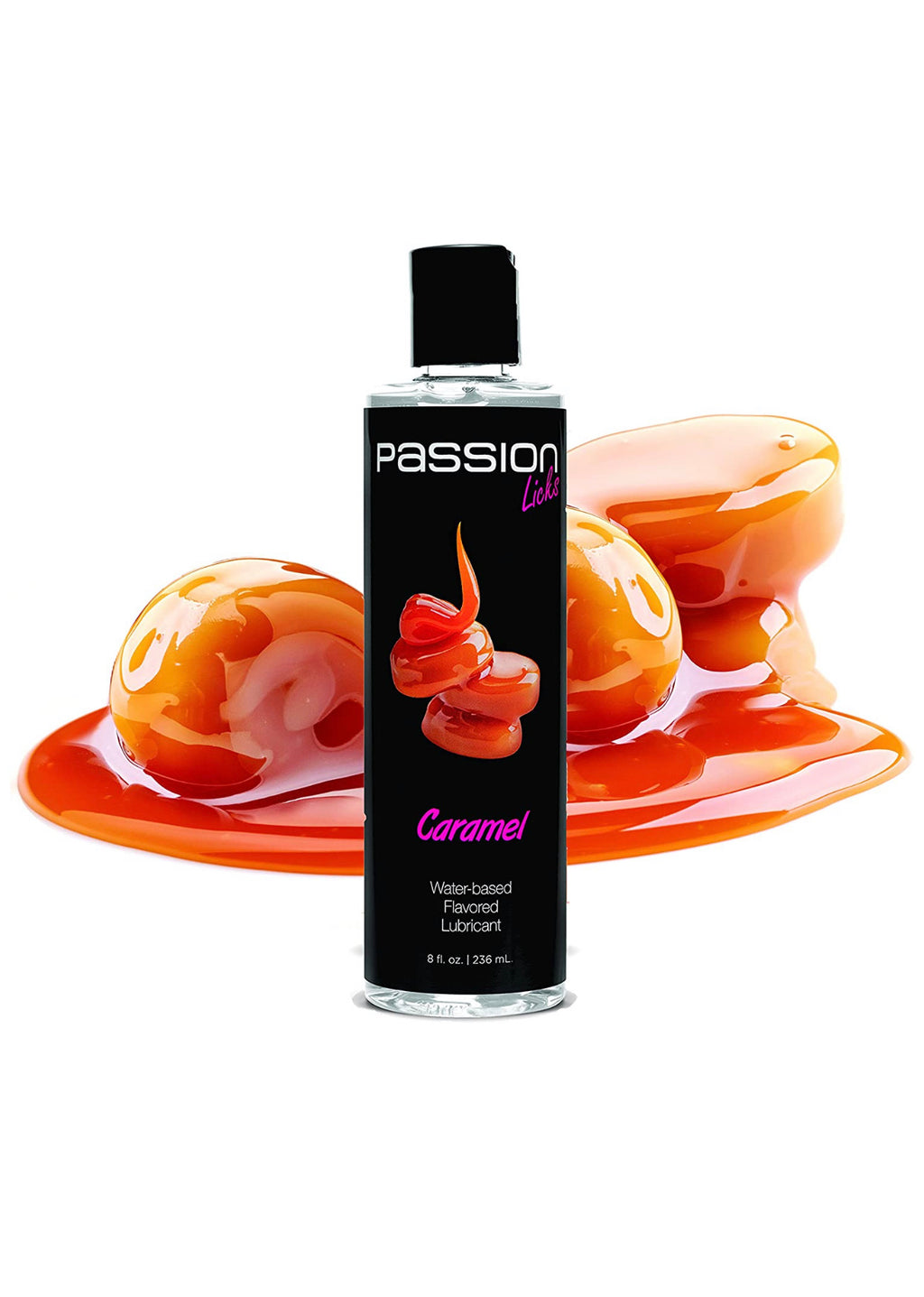 Passion Licks Caramel Water Based Flavored Lubricant - 8 oz